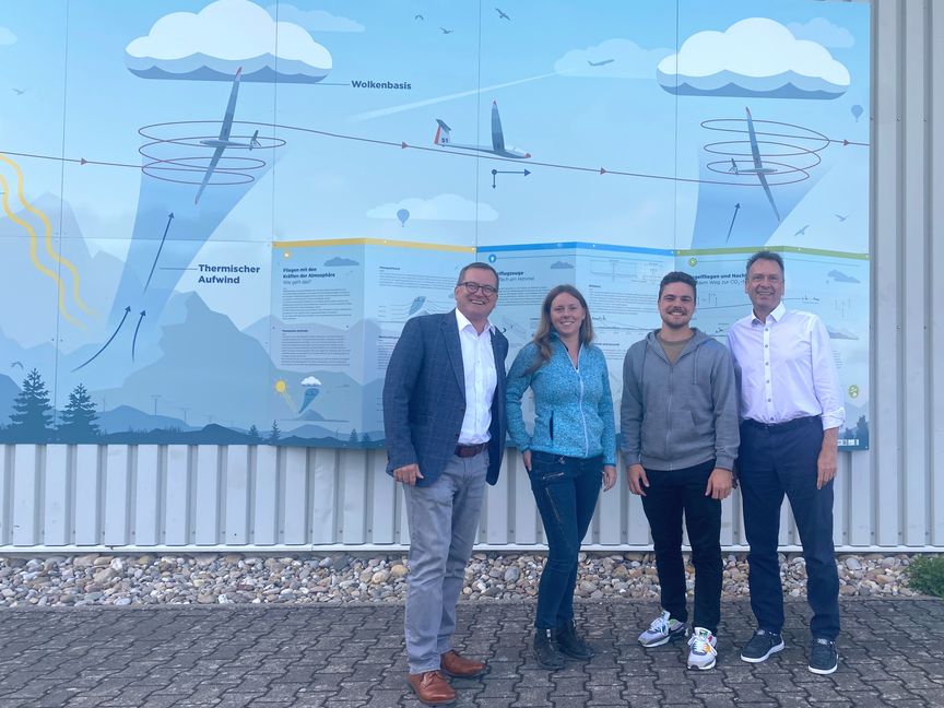 Erfahrene Vorstände und die nächste Generation im Team: Michael Guth, Juliane Gold, Patrick Schwegler und Peter Röhm (von links)