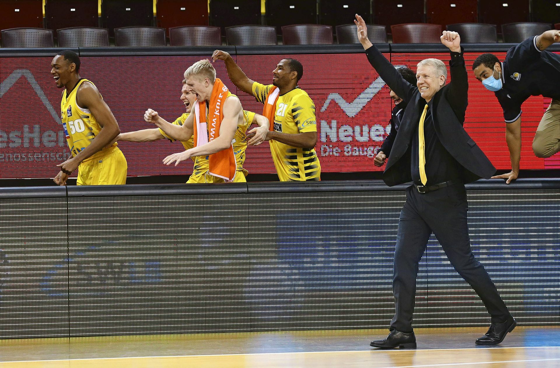 John Patrick freut sich nicht nur über Siege  seiner Ludwigsburger Basketballer, sondern auch über Erfolge der deutschen Nationalmannschaft.
 Foto: Baumann