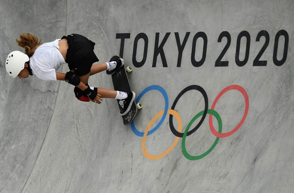 Die Deutsche Skaterin Lilly Stoephasius in Aktion
 Foto: AFP/LOIC VENANCE