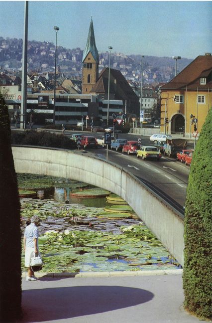 Charlottenplatz mit Leonhardskirche. Collage